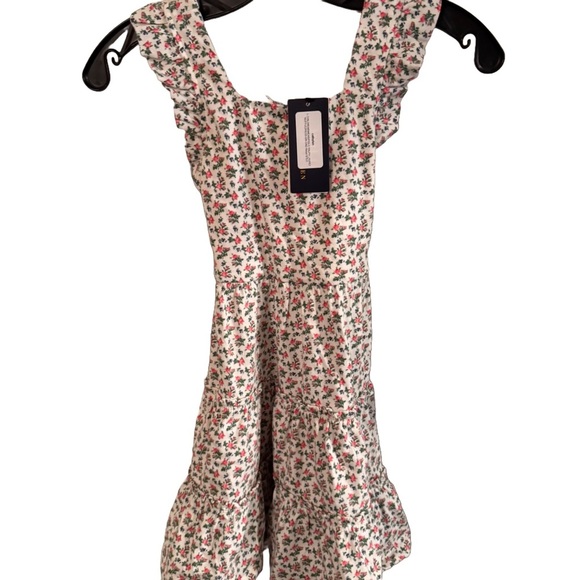 NWT POLO RALPH LAUREN Girls Floral Cotton Ruffle Dress sz 6X Cutout At The Back - Picture 4 of 11
